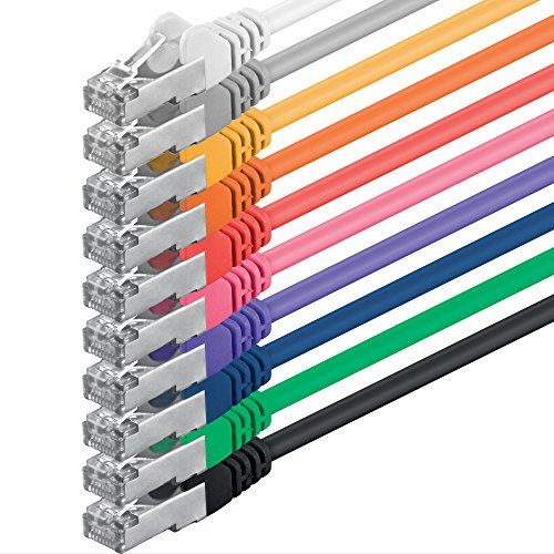 1aTTack CAT5 FTP-netwerkpatchkabel met 2 RJ45-connectoren (10 kleuren, 10 stuks) 5 meter