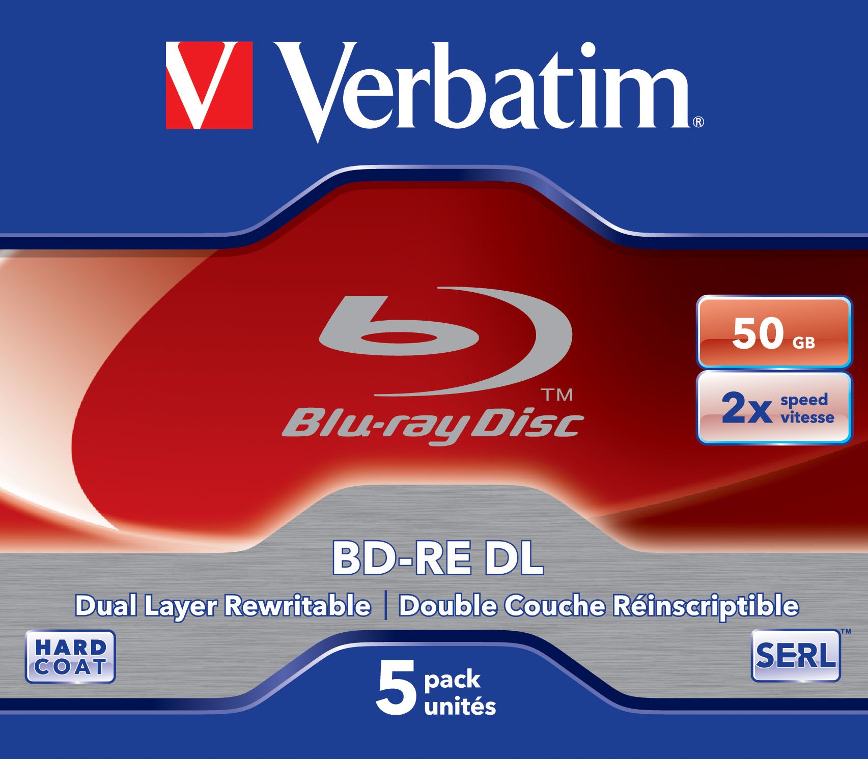 Verbatim BD-RE DL 50GB 2x 5-Pack Jewel Case