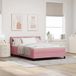 Prolenta Maison Exclusive - Lit À Ressorts Avec Tête De Lit Rose 200 X 140 Cm Velours