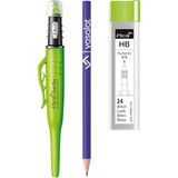 vasalat Pica diepgatmarker Fine-Dry 0,9 mm, potlood boorgatmarkering 7070 + 24 vervangende grafietvullingen HB 7030