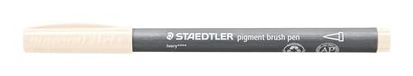 STAEDTLER Brush pen pigment arts, ivoor, gepigmenteerde premium tekeninkt, penseelpunt voor variabele lijnbreedte, waterbestendig, sneldrogend, 10 penseelpennen in kartonnen etui, 371-107