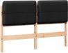 vidaXL - Gestoffeerd hoofdbord - Bruin en Zwart - 135 cm - Massief grenenhout