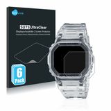Savvies Screenprotector voor Casio G-Shock DW-5600SKE-7 - Folie Beschermfolie transparant 6 Stuks