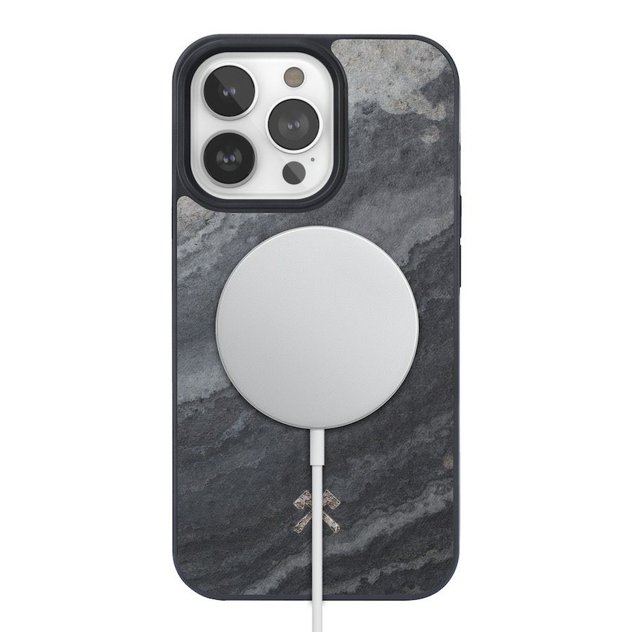 Woodcessories iPhone 14 Pro Case - MagSafe - Grey - TPU - Shockproof - 6.1"
