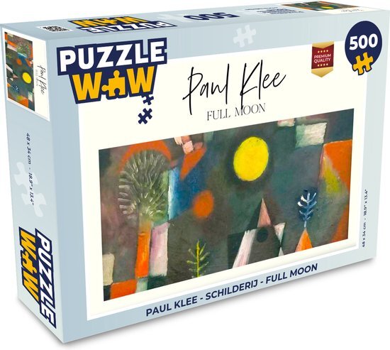 MuchoWow Puzzel Paul Klee - Schilderij - Full moon - Legpuzzel - Puzzel 500 stukjes