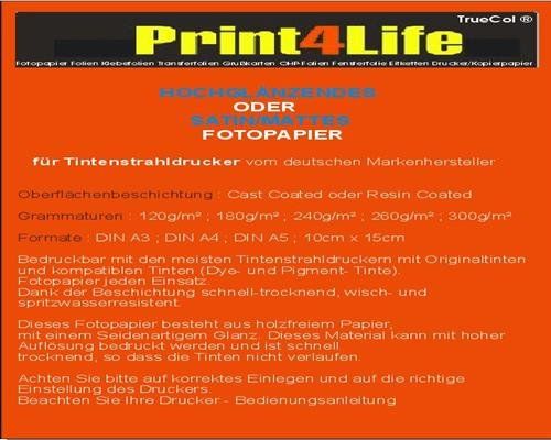print4life fotopapier A4, 260g/m², hoogglanzend