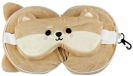 Puckator Kawaii Plushie Shiba reiskussen met slaapmasker