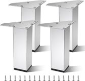 Pieds de meuble en aluminium, jeu de 4