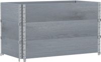 vidaXL Plantenbak 100x50 cm massief grenenhout grijs