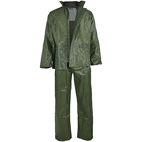 Mil-Tec Regenpak voor heren, regenpak bestaande uit regenjas en regenbroek, vochtbescherming, olijfgroen, maat 4XL