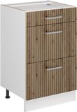 Vicco Keukenonderkast R-Line, Artisanaal eiken/Wit, 50 cm zonder werkblad