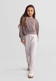 Minoti sweater meisjes met borduursel - viscose - bruin