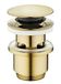 Edouard Rousseau Clic-Clac wastafelafvoer, diameter 63 mm, NF-gecertificeerd, met overloop, standaard, geborsteld messing afwerking