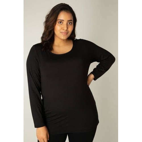 Base Level Curvy Basic Longsleeve - Aso Zwart