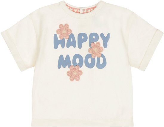 Dirkje Meisjes Loose Fit T-shirt - Off-white