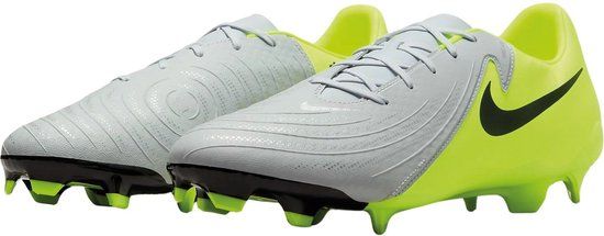 Nike Phantom GX II Academy FG/MG Voetbalschoenen Senior - Heren - Maat 43 - Grijs/Neon Geel