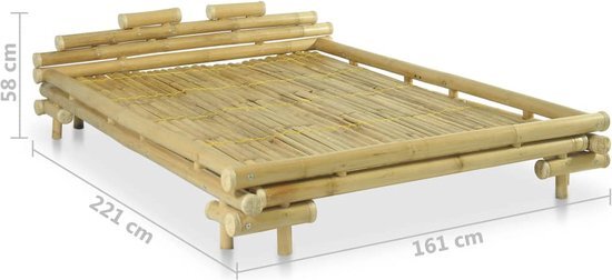 vidaXL Bed bamboe naturel 140x200 cm