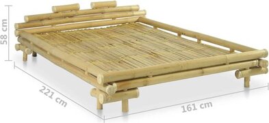 vidaXL Bed bamboe naturel 140x200 cm