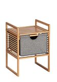 WENKO Bijzettafel met lade Bahari, modern nachtkastje, bamboe, natuur, 40 x 56 x 40 cm