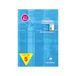 Clairefontaine 6148Cpack Pak met 5 Gelijmde Notitieblokken Lichtblauw - A4 21x29,7 cm - 100 Uitscheurbare Pagina’s 4-Kleuren Indeling Speciaal Slechtzienden Interlinie 3mm - Wit Papier 90 g - Gecoate Kartonnen Omslag