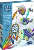 Sentosphère knutselset plastic folie creatief speelgoed sleutelhanger.