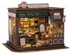 Maison miniature, kit de construction, pâtisserie avec éclairage LED, échelle 1:12