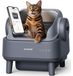 Merkloos Automatische kattenbak - Zelfreinigend - XXL - App - Met kattenbakmat en 40 zakken