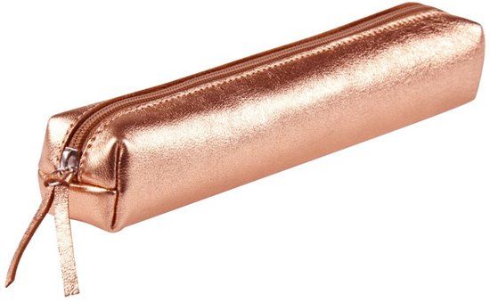 Clairefontaine 400002C - Kleine Slim Etui 4x2,5x19,5cm, Koper Lederlook