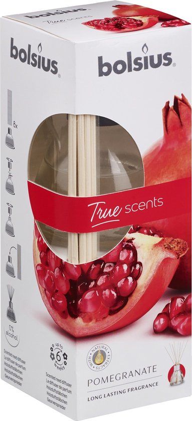 Bolsius True Scent Pomegranate Geurstokjes - 45 ml