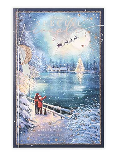Clintons - Speciale Paar Op Winter Water Scene Kerstkaart