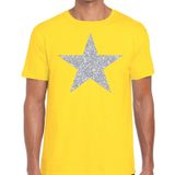 Le point culminant du spectacle - t-shirt déguisé - jaune - avec étoile argentée en paillettes - hommes - glamour - Disco L