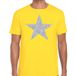 Le point culminant du spectacle - t-shirt déguisé - jaune - avec étoile argentée en paillettes - hommes - glamour - Disco L