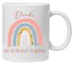 Mok met spreuk, dank je dat je me helpt te groeien, mok schoolkind, eerste schooldag - cadeaus - regenboog - cadeau voor eerste klassers - school - basisschool - cadeau-idee - begin van de school