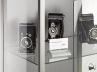 DURABLE Tafelstandaards met aluminium voet, 2 stuks, transparant/zilverkleurig