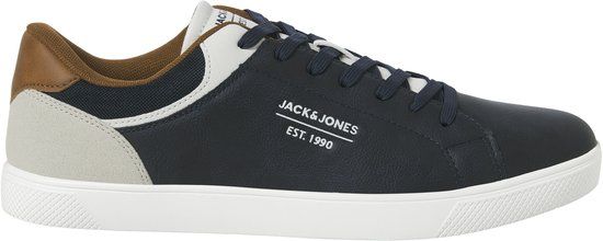 JACK & JONES JFW JORDAN SNEAKER SN Heren Veterschoenen Navy Blazer Leer/Suède Maat 44