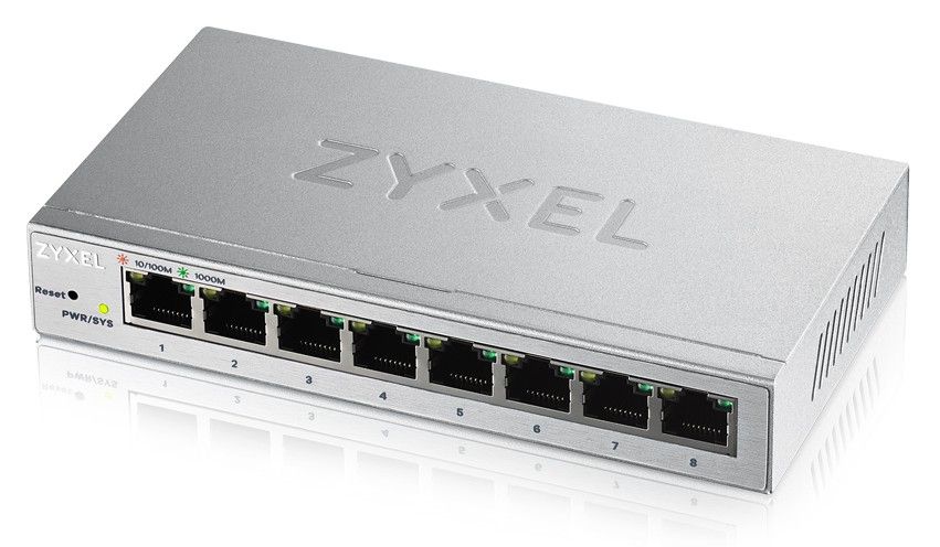 Zyxel GS1200-8 - Managed Gigabit Ethernet Switch - 8-Port - Silver
