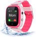 4G ele ELEOPTION 4G Smartwatch voor kinderen, IP67 waterdicht, met GPS-positie, camera, SOS, oproep, stappenteller, touchscreen, videochat, voor jongens en meisjes (roze T5)