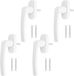 OEM Allecto plus - Set van 4 witte afsluitbare raamgrepen zonder cilinder, stiftlengte 35 mm