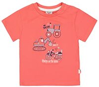 SALT AND PEPPER Baby Boys Vehicle Applique OC T-Shirt - Papaya - Size 62