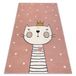 KIDDO Tapis 6106 Rose Clair / Blanc Chaton, Couronne Enfants, Sensoriel Pink 140x190 cm