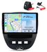 Peugeot 107 Citroën C1 Toyota Aygo Autoradio 4+64 Go mit Kamera und Mikrofon, 10 Zoll Bildschirm, CarPlay, Android Auto, WiFi, GPS, Navigation, RDS, DSP, DAB+, Bluetooth (2005-2014)