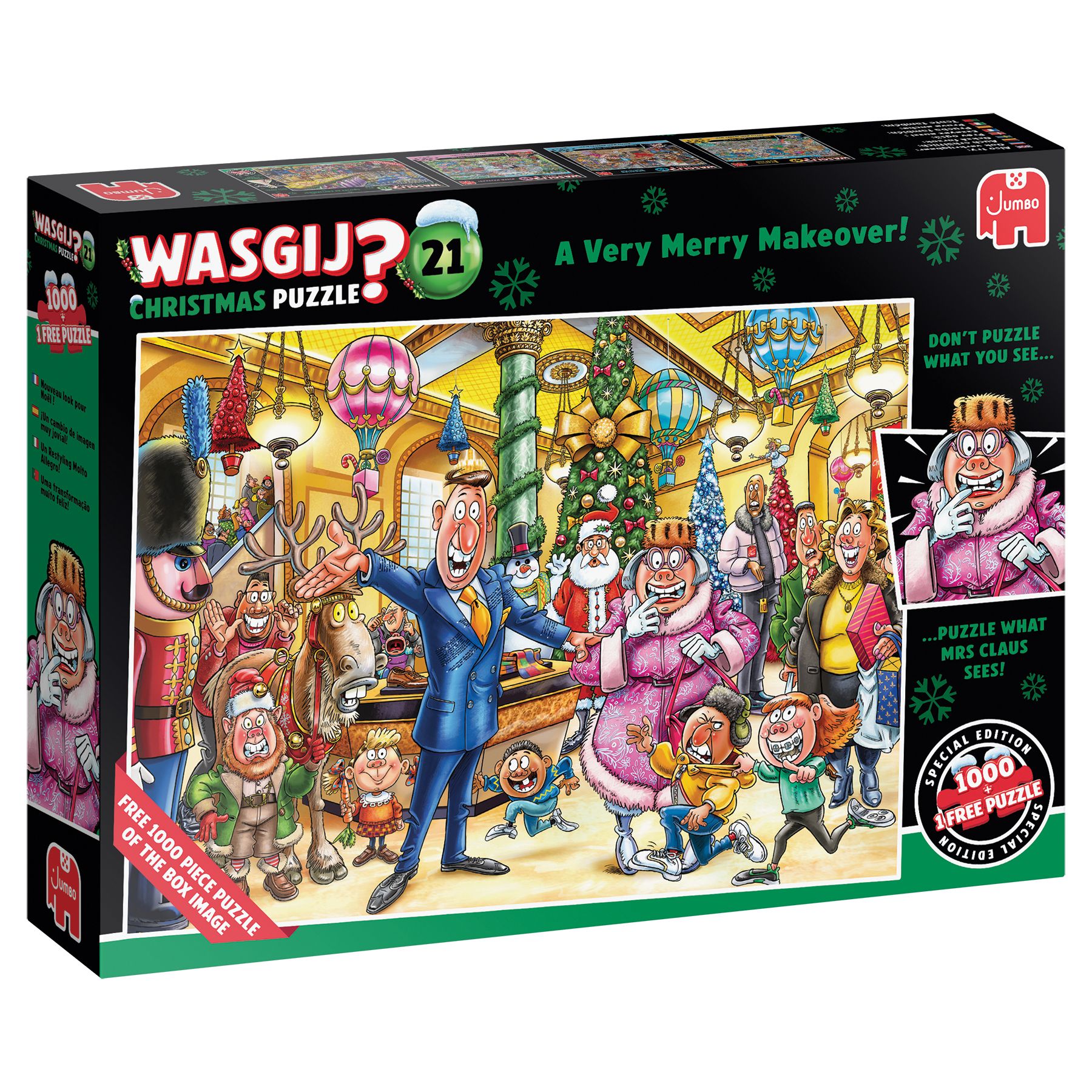 Jumbo Wasgij Christmas 21, Een Feestelijke Make-over, 2 x 1000 Stukjes Legpuzzel