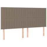 VidaXL Hoofdbord Taupe 180x5x118/128 cm Stof