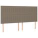 VidaXL Hoofdbord Taupe 180x5x118/128 cm Stof