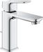 GROHE eengreeps wastafelkraan Cubeo 101749, M-Size, trekstangafvoergarnituur, chroom