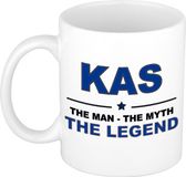 Bellatio Decorations naam cadeau mok - Kas - man myth legend - koffiemok - 300 ml - collega - vaderdag
