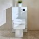 Hudson Reed Meuble WC avec cuvette Exton - Blanc - 50 cm - Bouton de chasse d'eau noir - Cluo
