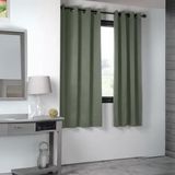 HomeMaison Verduisteringsgordijn Kaki Polyester 140 x 280 cm