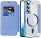Techsuit SmartMag Book Wallet Case pour Samsung Galaxy S22 - Bleu clair