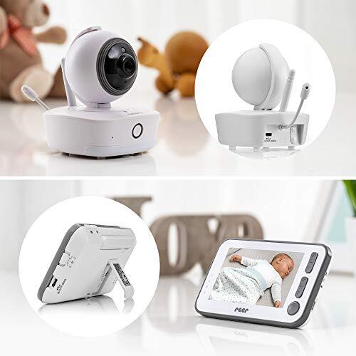Reer BabyCam XL 80440 videobabyfoon met nachtzichtcamera en bewegingstracking, wit